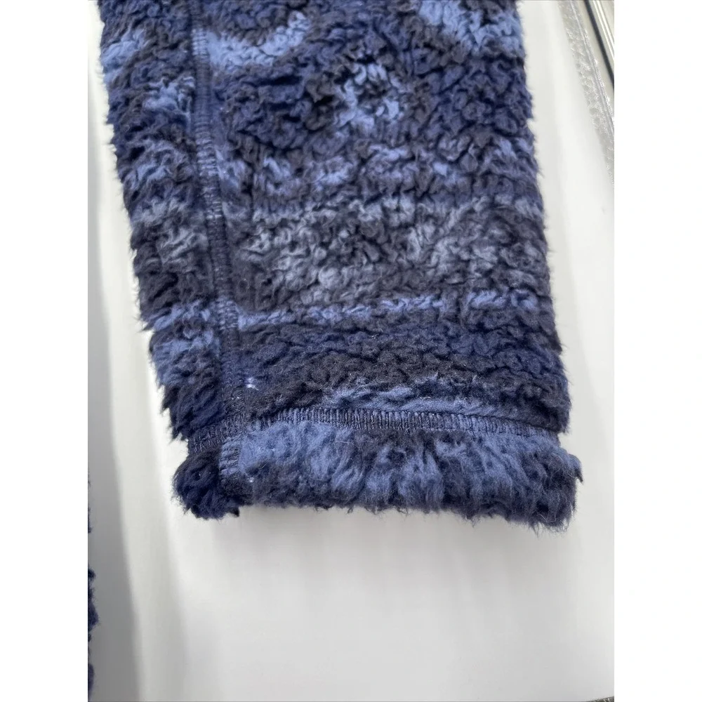 Alpine Sherpa Men's Blue Aztec Print Fuzzy Jacket‎ Size Small #C436